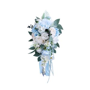 Magideal - Ramo De Boda Con Flores Artificiales, Decoración Para Dama De Honor, Cascada Floral, Ramo De Novia Para Celebración De Aniversario Y Fiestas