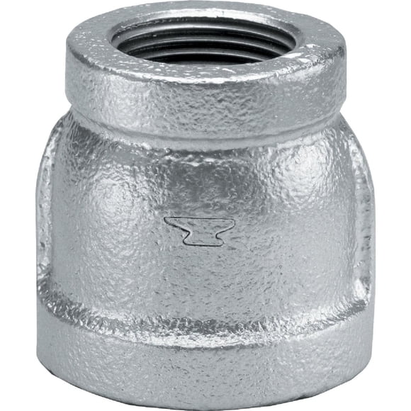 Yunque de acoplamiento reductor 3/4 pulgadas FPT x 1/2 pulgadas FPT galvanizado