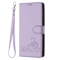 Funda Tipo Cartera Foxdock Para Xiaomi 14 5G Con Soporte, Ranuras, Rfid, Diseño De Gato