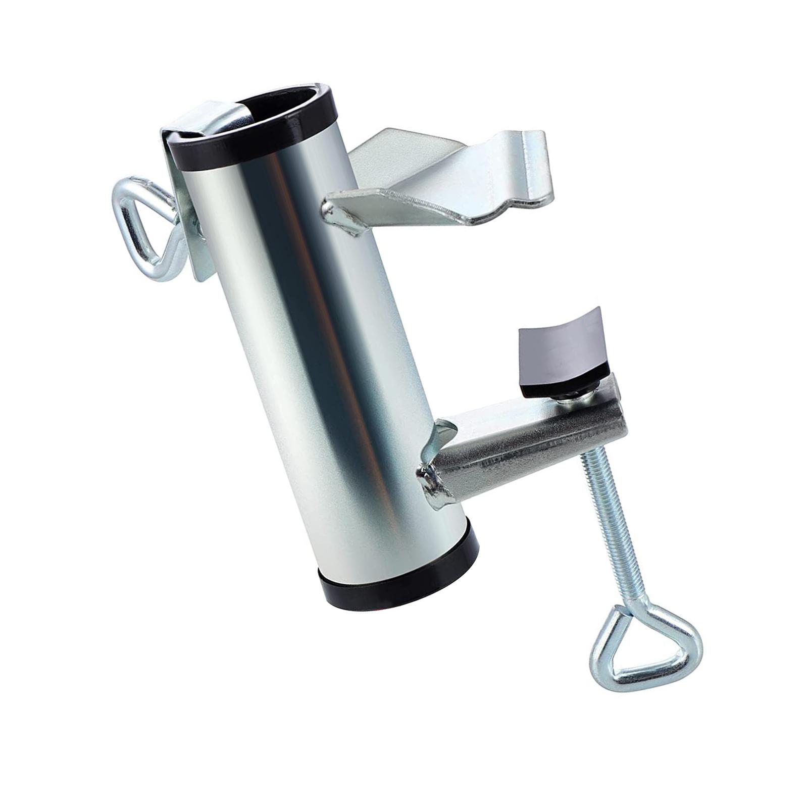 Magideal - Soporte Ajustable Para Sombrilla De Patio Base De Sombrilla Para Exteriores Y Soporte Abrazadera De Metal Para Barandillas Y De Cubierta Fija
