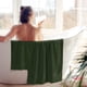 thumbnail image 4 of Juego de toallas BOUTIQUO, 6 unidades, algodón, baño, lavado a mano, color verde oliva, 4 of 4