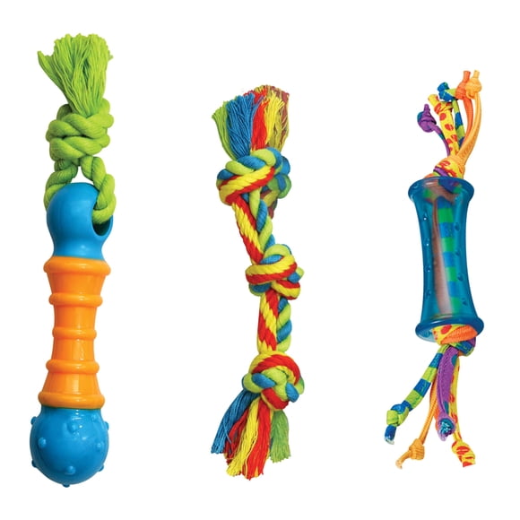 Juguetes masticables para perros Petstages Orka Mini Dental, paquete de 3