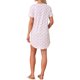 thumbnail image 3 of INSPIRE CHIC Camisón a Rayas para Mujer, Manga Corta Suave con Cuello Redondo y Dobladillo Curvo, Ropa de Dormir Ligera 3XL Cereza, 3 of 6