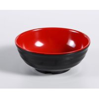Noodle Bowl Yanco Two-Tone Collection 8 De Melamina Negra Y Roja, 1 Litro