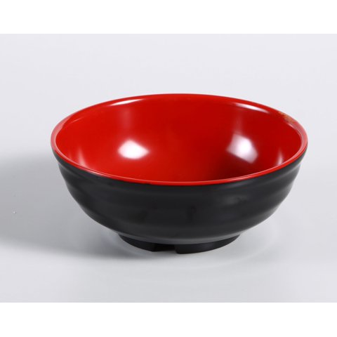Noodle Bowl Yanco Two-Tone Collection 8 De Melamina Negra Y Roja, 1 Litro