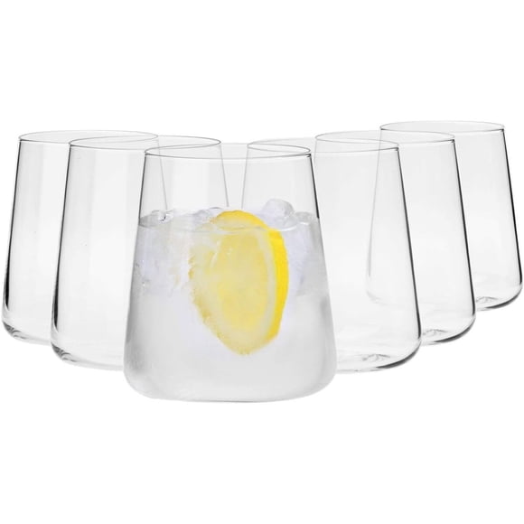 KROSNO Water Glasses Set of 6, 14.5 oz, AvantGarde Collection