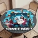 thumbnail image 5 of Una película de Minecraft-theme Fitted Round Tablecloths Elastic Edged Table Covers Waterproof Table Cloth for Kitchen Holiday Party Tables Decor 120cm, 5 of 6