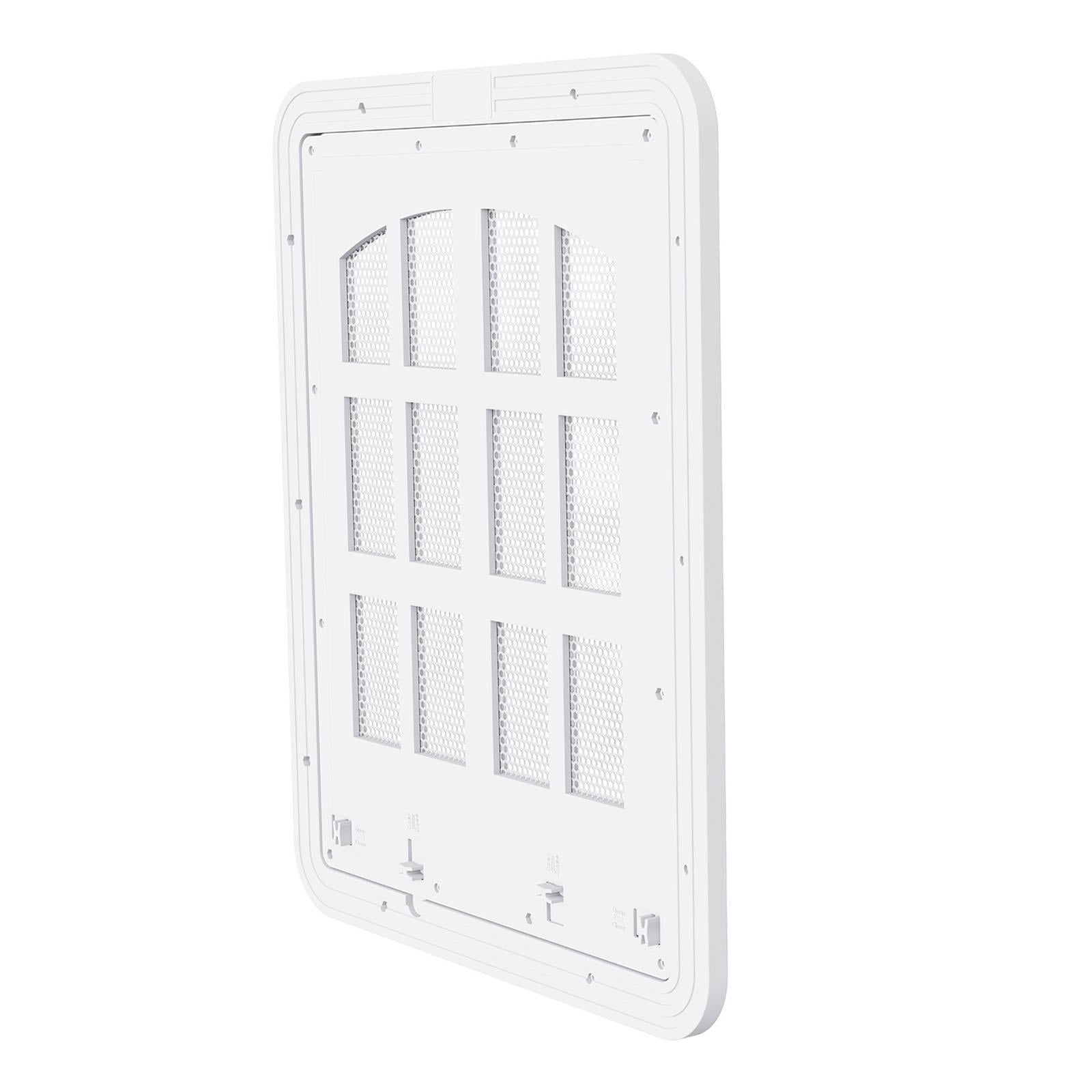 Ioensy - Puerta Mosquitera Para Mascotas Para Puertas Y Pared Para Perros Con Tornillos, Puerta Para Gatos Con Bloqueo De 2 Vías S, Color Blanco