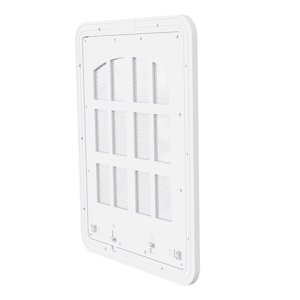 Ioensy - Puerta Mosquitera Para Mascotas Para Puertas Y Pared Para Perros Con Tornillos, Puerta Para Gatos Con Bloqueo De 2 Vías S, Color Blanco