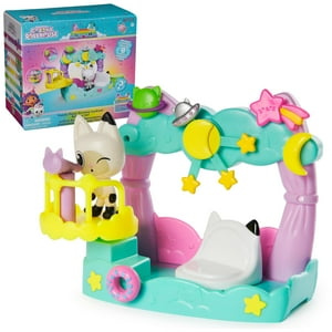 Gabby'S Dollhouse - Playset Casa De Muñecas De Gabby Pandy Paws Dreamy Balcon, 8 Piezas