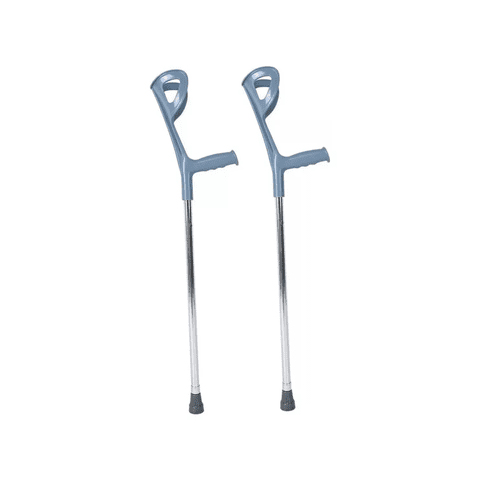 Importclick - Set 2 Muletas Baston Salud Dlx Plateado