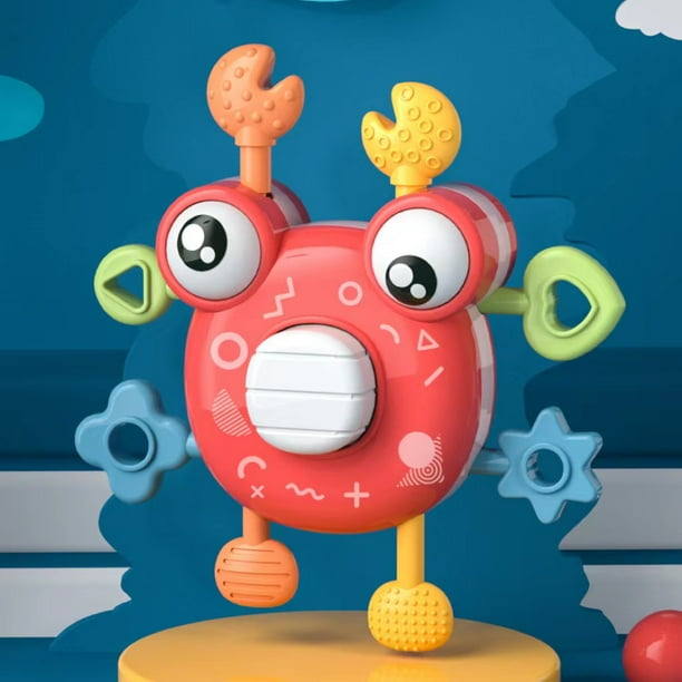 Children's Crab Fun Puzzle Finger Push Music Toys Exercise Baby Early Education Enlightenment 0-1 Years Old Early Education Toys