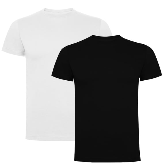 Combo Kit Poleras Blanca y Negra 100 algodón Hombre