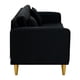 thumbnail image 5 of Sofa New Retro 3C + 2 Pouf Felpa 01 Negro, 5 of 6