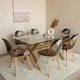 thumbnail image 1 of Comedor Mesa Xinia 140x90 + 6 Sillas Patchwork Da Vinci | Ecocuero Claro, 1 of 4