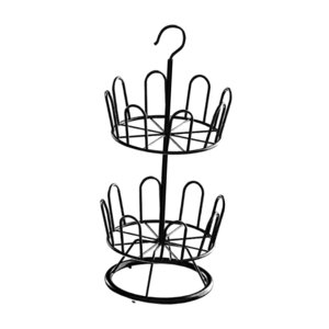 Bothyi - Zapatero Giratorio Multiusos Para Lavadero, Hogar, Balcones Al Aire Libre, Negro, 2 Niveles