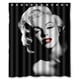 thumbnail image 1 of Cortina de ducha de Marilyn Monroe, juego de cortina de baño con ganchos, tamaño 60 x 72 pulgadas, 1 of 3