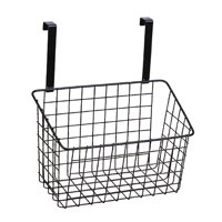 Bothyi - Cesta De Almacenamiento Para Colgar En La Puerta De La Pared Para Despensa, Hogar, Suministros De Limpieza, Color Negro