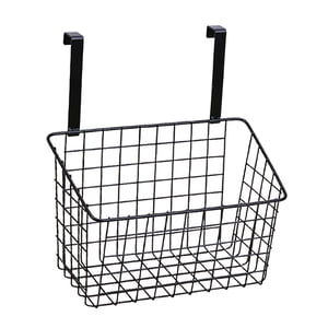 Bothyi - Cesta De Almacenamiento Para Colgar En La Puerta De La Pared Para Despensa, Hogar, Suministros De Limpieza, Color Negro