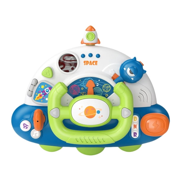 Volante de simulación de juguete con música y luz, juguete de conducción de automóviles multifuncional de alta simulación para niños de 3 años en edad