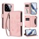 thumbnail image 1 of Funda Cartera Mariposa para [Xiaomi 15] con Soporte y Cremallera Rosa, 1 of 6