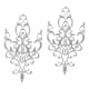thumbnail image 2 of 2 Piezas Parche Bordado Tela Decorativo Manualidades Aplique Autoadhesivo Artesanía Textil Material Poliéster Adecuado para Disfraces Prendas Mochilas Plata, 2 of 5