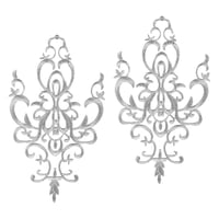 Bothyi - Apliques Bordados Para Coser Parches Bordados De Flores Para Disfraces De Cosplay Plateados