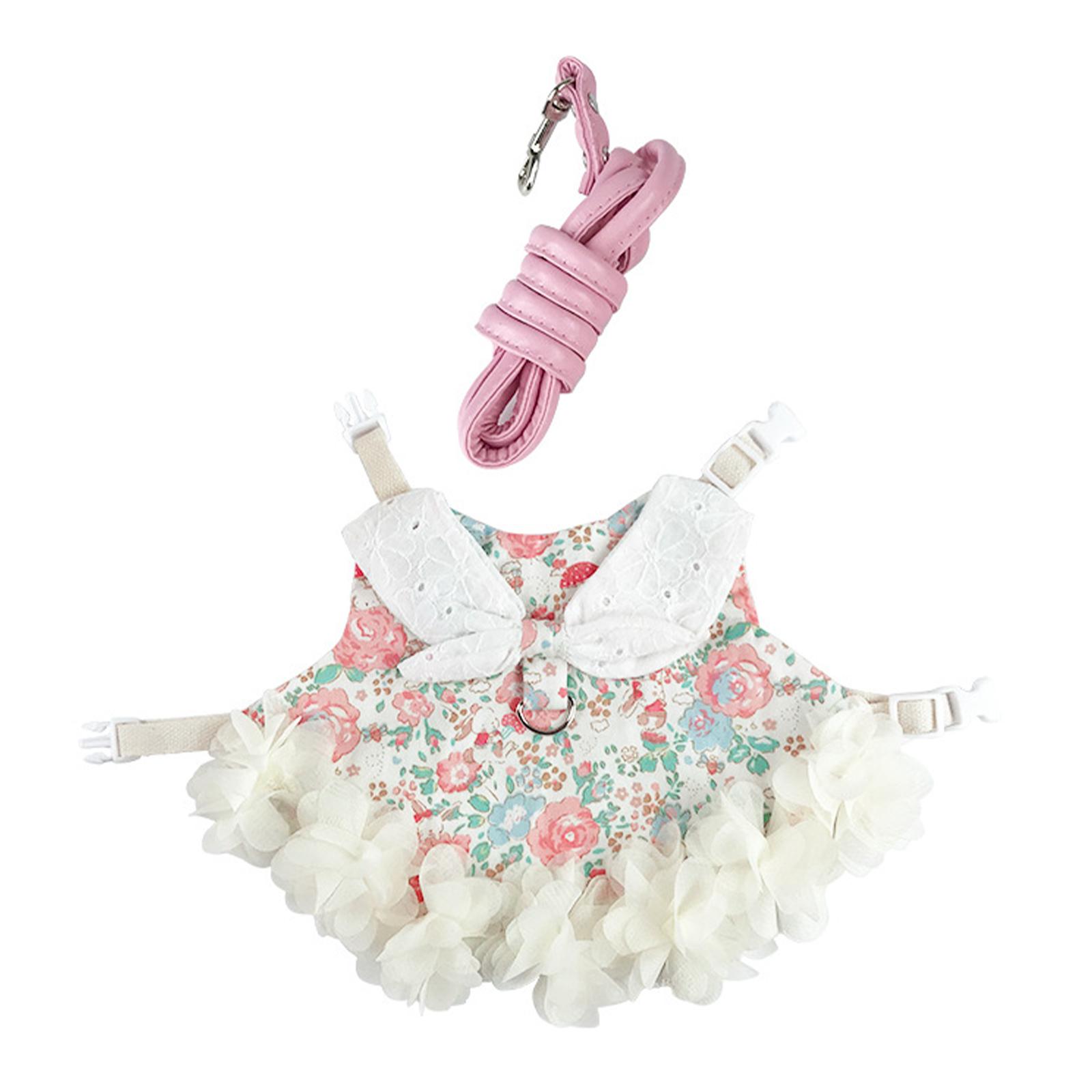 Ioensy - Chaleco De Conejo Arnés Correa Conjunto Ropa Traje De Mascota Suave Animal Pequeño Hurón Multi S