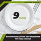 thumbnail image 2 of Plato de papel Concession Essentials de 9 pulgadas, blanco sin estucar (200 unidades), 2 of 7