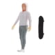 thumbnail image 5 of 1:64 Figuras Diorama Skater Boy con Monopatín Miniatura Modelo Blanco, 5 of 5