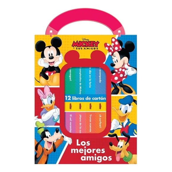 Estuche Disney Mickey y Amigos 12 Libros de Cartón