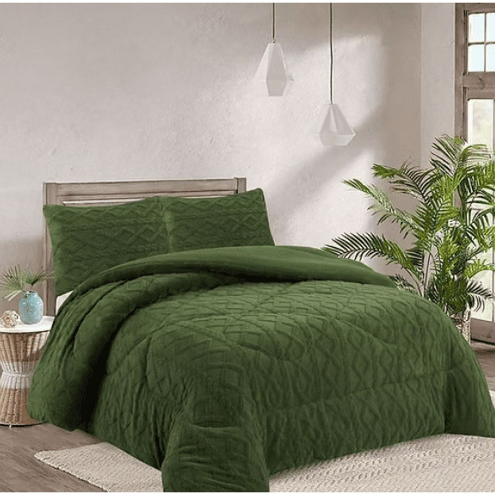 Mundo Shopping - Plumon De Invierno Con Chiporro Trenzados Color Verde