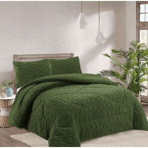 Mundo Shopping - Plumon De Invierno Con Chiporro Trenzados Color Verde