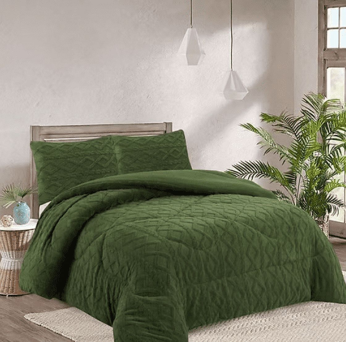 Mundo Shopping - Plumon De Invierno Con Chiporro Trenzados Color Verde