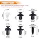 thumbnail image 2 of Clip Paragolpes Craedli 100PCS 69.8mm Nylon, 2 of 3