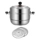 thumbnail image 1 of Utensilios De Cocina Al Vapor Con Mango De Tapa, Olla De Cocción Duradera Para Pasta, Verduras, Salsa, 2 Niveles, 1 of 5