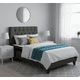 thumbnail image 2 of Cama 1 Plaza Gris oscuro Capitone + Colchón Ortopedic, 2 of 2