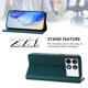thumbnail image 3 of Funda Billetera con Soporte para Xiaomi Poco F6 Pro Bloqueo RFID Plegable Verde oscuro, 3 of 6