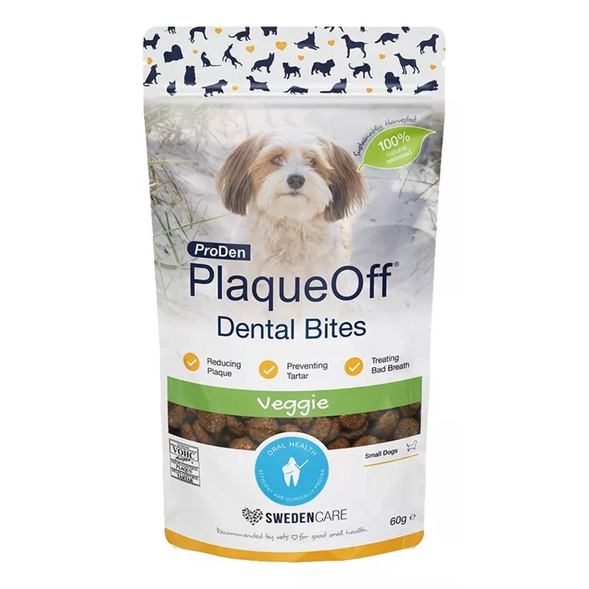 PlaqueOff Dental Bites Veggie Perros 60 grs
