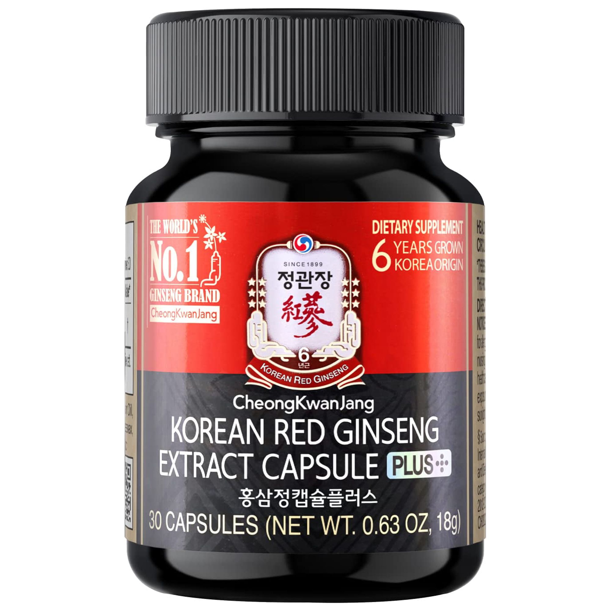 Suplemento De Extracto De Ginseng Rojo Coreano Cheongkwanjang 30 Cápsulas