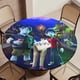 thumbnail image 5 of Onward-theme Fitted Round Tablecloths Elastic Edged Table Covers Waterproof Table Cloth for Kitchen Holiday Party Tables Decor 150cm, 5 of 6