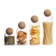 thumbnail image 2 of Set 4 Botellas Frascos Vidrio Transparente Tapa De Corcho, 2 of 9