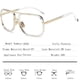 thumbnail image 5 of Gafas de sol de moda europeas y americanas con el mismo estilo, montura de metal, doble haz, personalidad, montura grande, gafas de sol vintage, 5 of 5