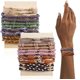 thumbnail image 1 of 20 gomas para el pelo estilo bohemio para mujer, 5 estilos, bonitas pulseras para cabello grueso o cola de caballo, 10 colores que no dañan el cabello., 1 of 7