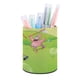 thumbnail image 1 of Bob Esponja -theme Cylinder Pen Holder Pencil Organizer with Flannel Lining PVC Leather Material Cardboard Base for study work 10*8CM, 1 of 6