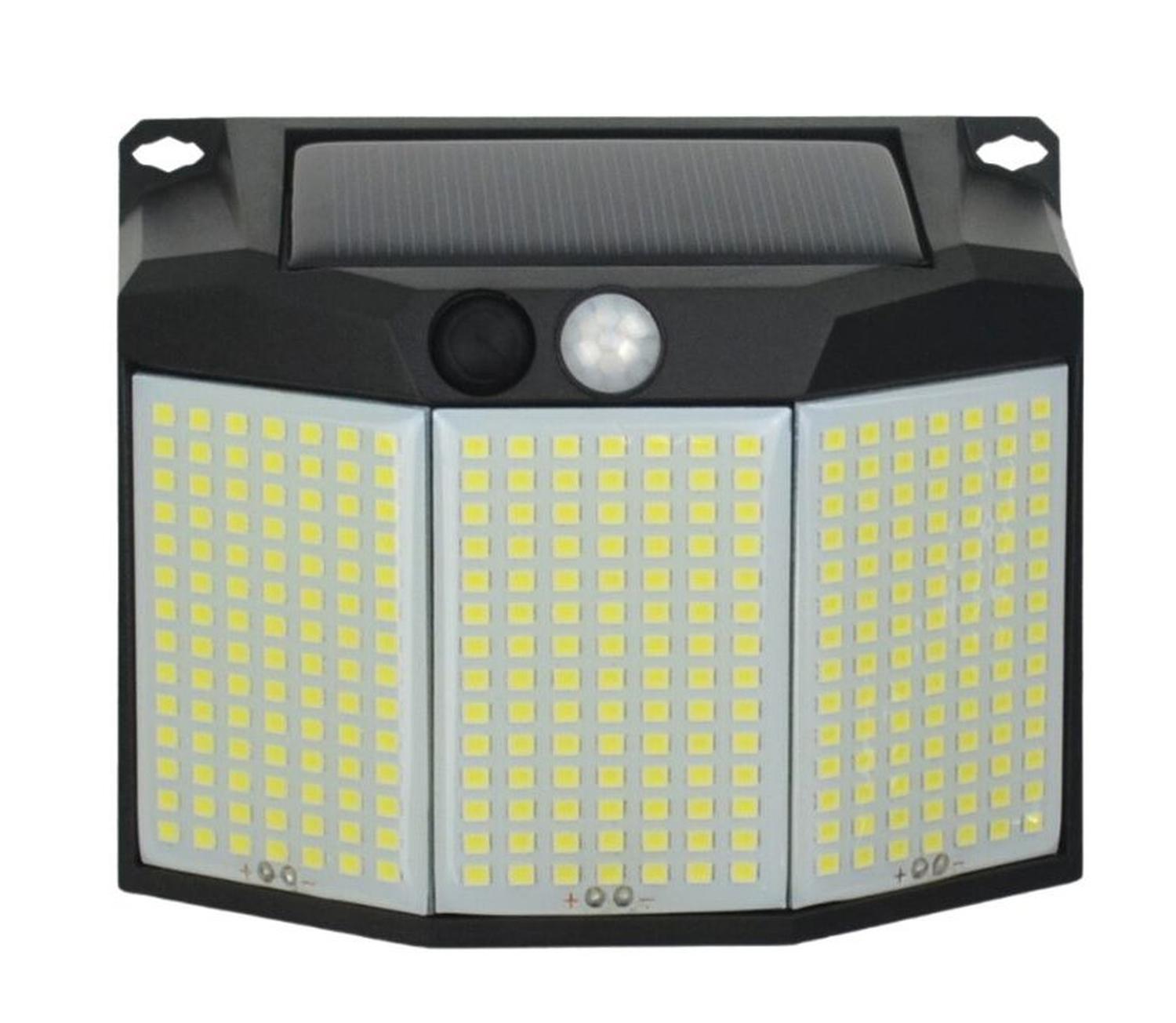 Pro Outdoor - Aplique 294 Led Solar Contra Agua Negro