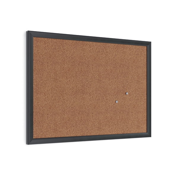 Tablón de anuncios de corcho U Brands, 43 x 58 cm, marco de madera negra