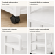 thumbnail image 3 of Soporte Impresora 52x34x89.5cm con Ruedas Organizador Oficina Blanco Moderno, 3 of 7