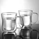 thumbnail image 3 of Juego de tazas de café de vidrio borosilicato para latte macchiato de doble capa adelgazante, juego de 2 piezas de 350 ml con asa, adecuado para una variedad de bebidas, 3 of 6
