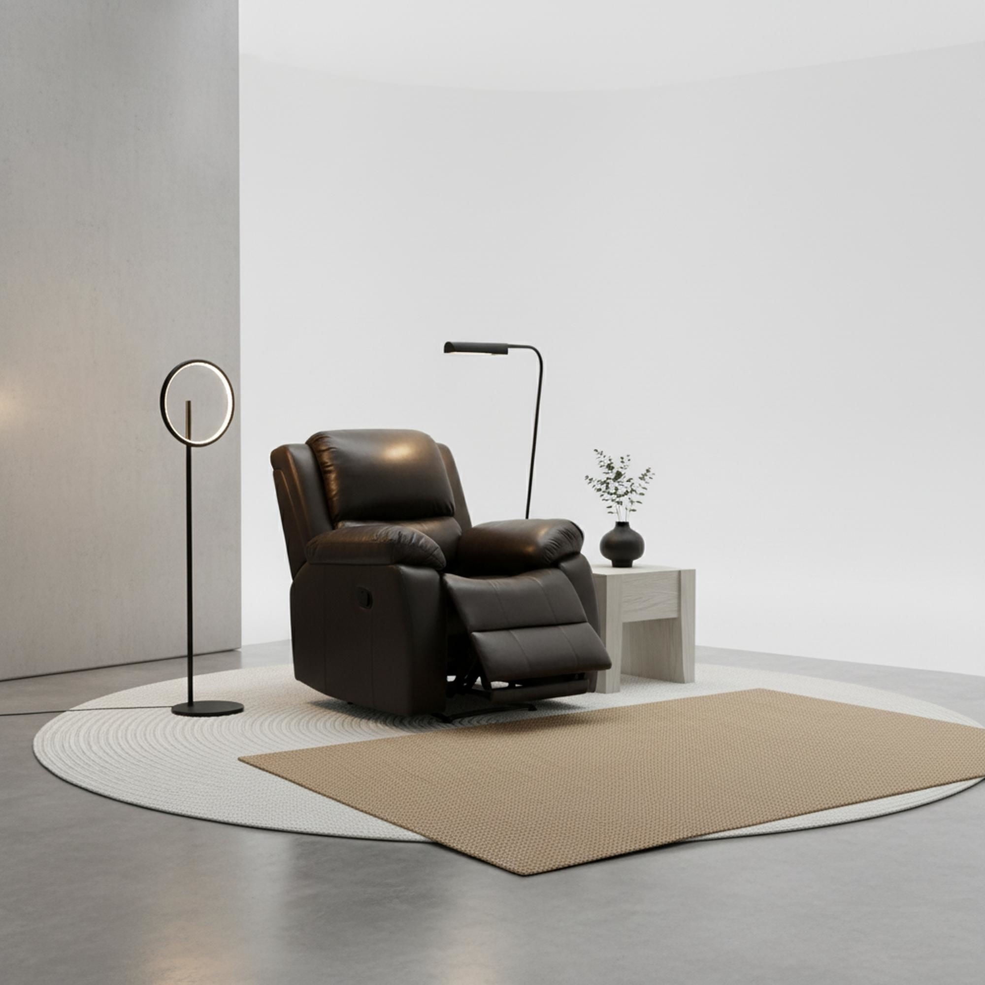 Mainstays - Bergere Reclinable Nimbus Pu Negro - Café Oscuro